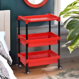 Nilkamal Trolley 15 (Black / Red)