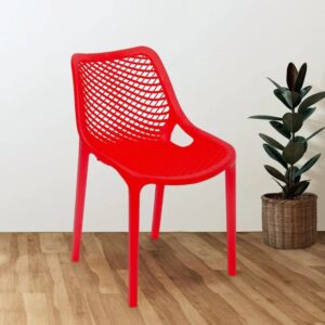 Nilkamal Vento Plastic Chair (Bright Red)