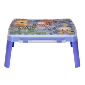 Nilkamal Wizard Jungle Adventure Foldable Kids Study Table with Storage (Purple)
