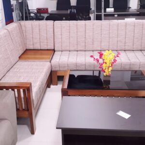 Corner Sofa Set 3+2+1, White (Teak)