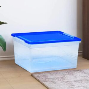 Nilkamal 50 Litre Multipurpose Storage Box with Lid (PP Random/Translucent Blue)