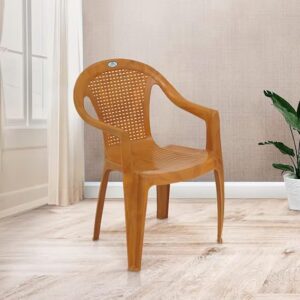 Nilkamal CHR2036 Plastic Arm Chair (Pear Wood)