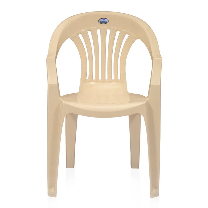 Nilkamal CHR2101 Plastic Arm Chair (Marble Beige) 4