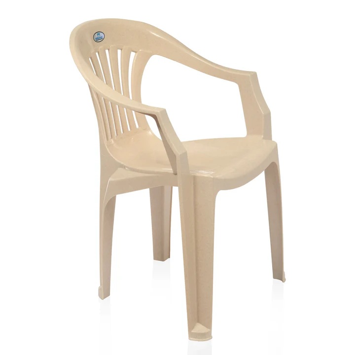 Nilkamal CHR2101 Plastic Arm Chair (Marble Beige) 7