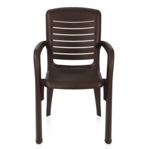 Nilkamal CHR2145 Plastic Arm Chair (Weather Brown)