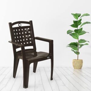 Nilkamal CHR2196 Plastic Mid Back Chair (Rose Wood)