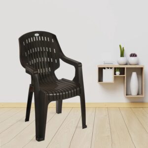 Nilkamal CHR2230 Plastic Arm Chair (Season Rust Brown)