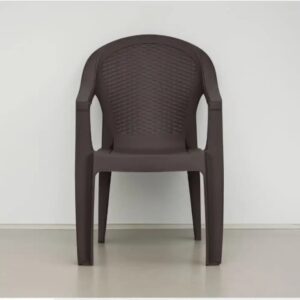 Nilkamal Exotica Plastic Arm Chair (Season Rust Brown)