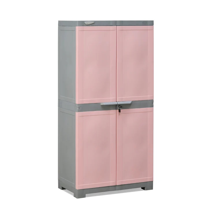 Nilkamal Freedom Mini Medium (FMM) Plastic Storage Cabinet (Crisp Onion - Haze Grey) 2