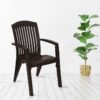 Nilkamal Heritage Plastic Arm Chair (Weather Brown) 2