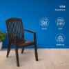 Nilkamal Heritage Plastic Arm Chair (Weather Brown) 3