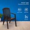 Nilkamal Heritage Plastic Arm Chair (Weather Brown) 4