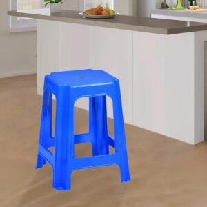 Nilkamal STL07 Plastic Stool (Deep Blue)