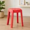 Nilkamal Twist Plastic Stool (Bright Red) 1