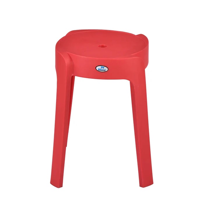 Nilkamal Twist Plastic Stool (Bright Red) 2
