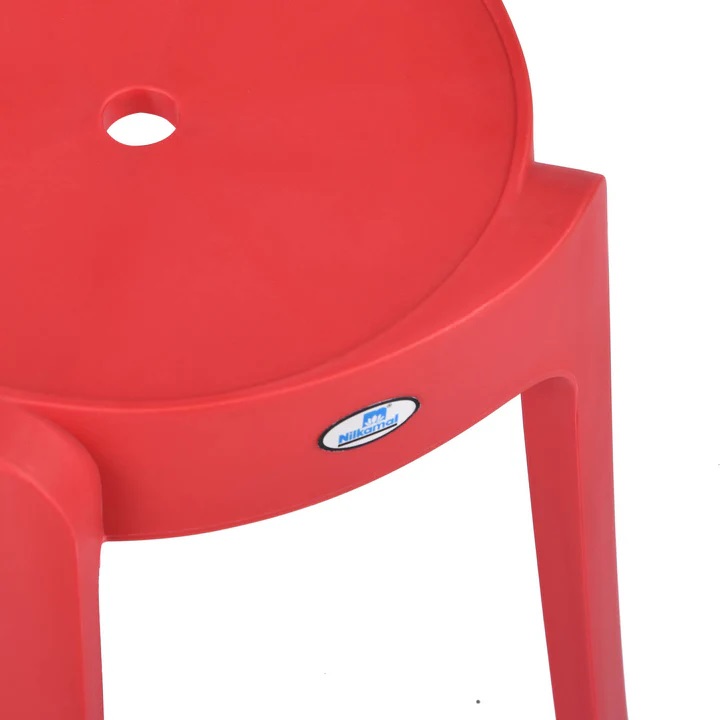Nilkamal Twist Plastic Stool (Bright Red) 5