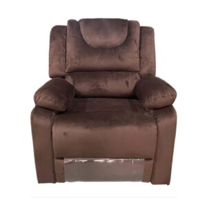 Nilkamal Enjoy 1 Seater Manual Recliner Sofa with Smooth Rocking and Swivel Movement (Brown)