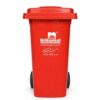 Nilkamal 120L Plastic Garbage Waste Bin (Red) 1