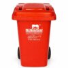 Nilkamal 120L Plastic Garbage Waste Bin (Red) 4