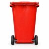 Nilkamal 120L Plastic Garbage Waste Bin (Red) 5