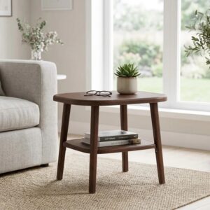 Nilkamal Arena Plastic Side Table (Walnut)