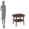 Nilkamal Arena Plastic Side Table (Walnut) 7