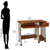Nilkamal Ashford Neo Computer Table (Walnut-White) 6