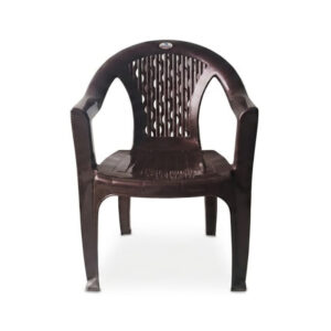 Nilkamal Flute Plastic Arm Chair (Weather Brown)
