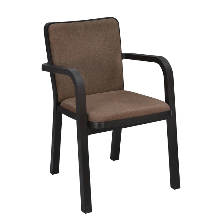 Nilkamal Luxe Full-Back Cushioned Plastic Chair (Season Rust Brown & Dark Beige) 2