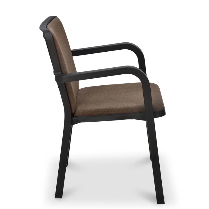 Nilkamal Luxe Full-Back Cushioned Plastic Chair (Season Rust Brown & Dark Beige) 4