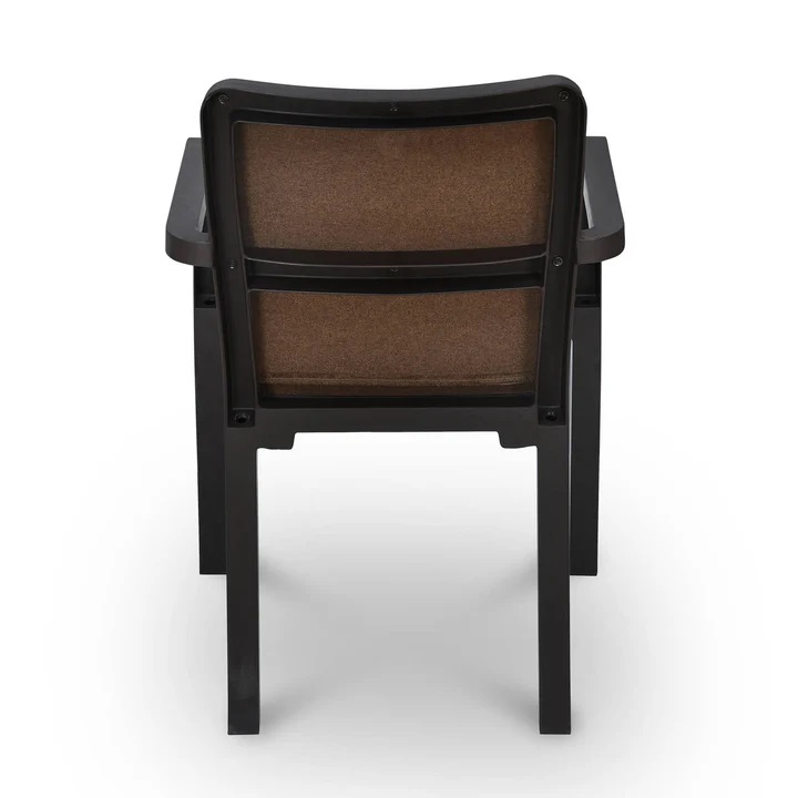 Nilkamal Luxe Full-Back Cushioned Plastic Chair (Season Rust Brown & Dark Beige) 6
