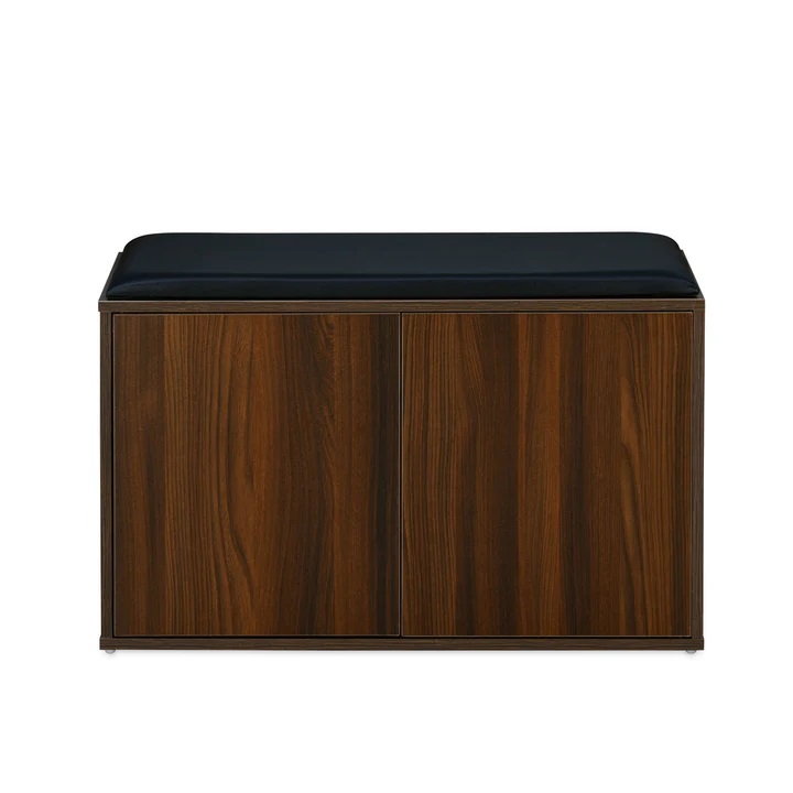 Nilkamal Metro 2 Door Engineered Wood Shoe Cabinet (Walnut) 2