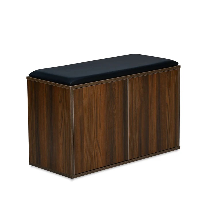 Nilkamal Metro 2 Door Engineered Wood Shoe Cabinet (Walnut) 3