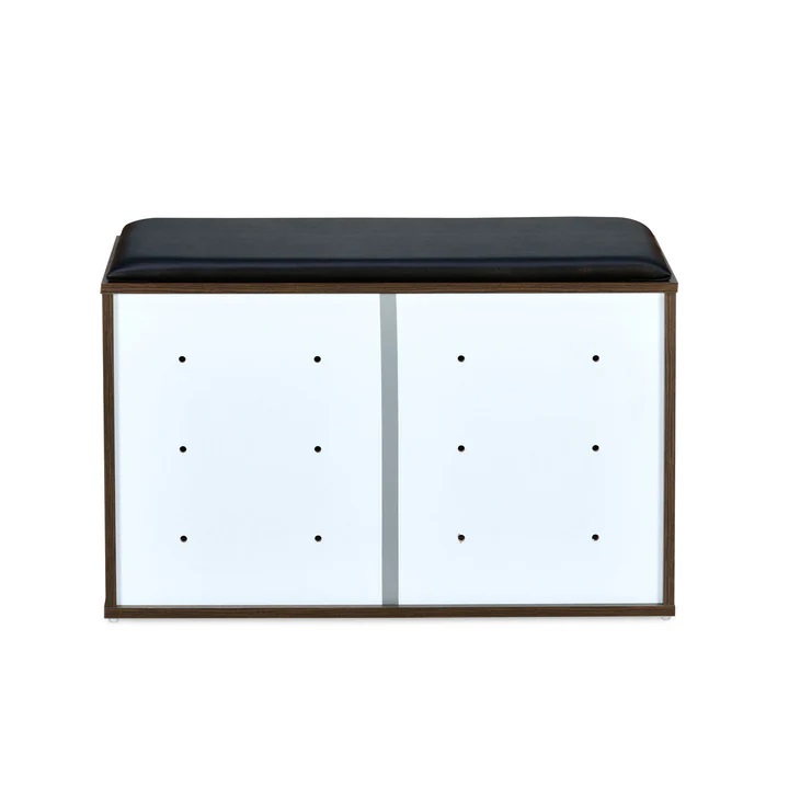 Nilkamal Metro 2 Door Engineered Wood Shoe Cabinet (Walnut) 7