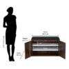 Nilkamal Metro 2 Door Engineered Wood Shoe Cabinet (Walnut) 8
