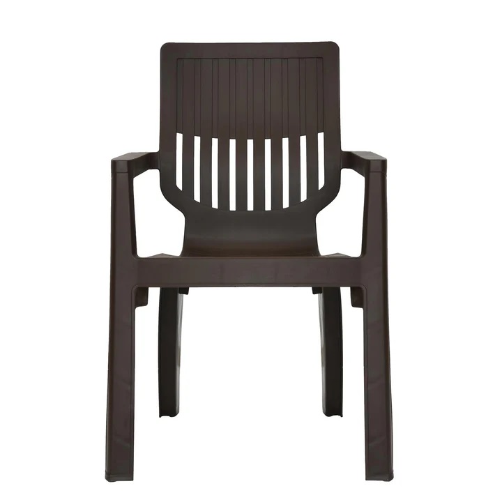 Nilkamal Ortho Comfort Plastic Arm Chair (Season Rust Brown) 3
