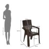 Nilkamal Ortho Comfort Plastic Arm Chair (Season Rust Brown) 4