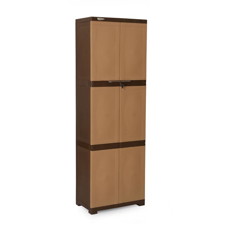 Nilkamal Freedom Mini Medium (FML) Plastic Cabinet for Storage (Sandy & Dark Brown) 1