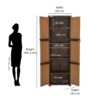 Nilkamal Freedom Mini Medium (FML) Plastic Cabinet for Storage (Sandy & Dark Brown) 7
