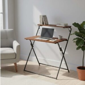 Nilkamal Gilman Foldable Desk (GPGLEGNO OAK)