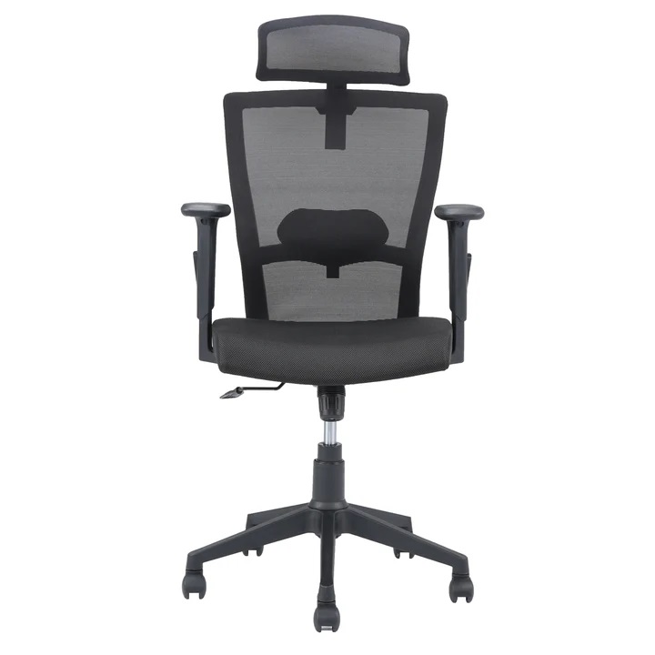 Nilkamal Hexon High Back Mesh with Adjustable Arm Chair (Black) 2