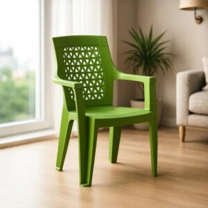 Nilkamal Elevate Plastic Arm Chair (Lush Green)