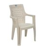 Nilkamal Elevate Plastic Arm Chair (Marble Cream) 2