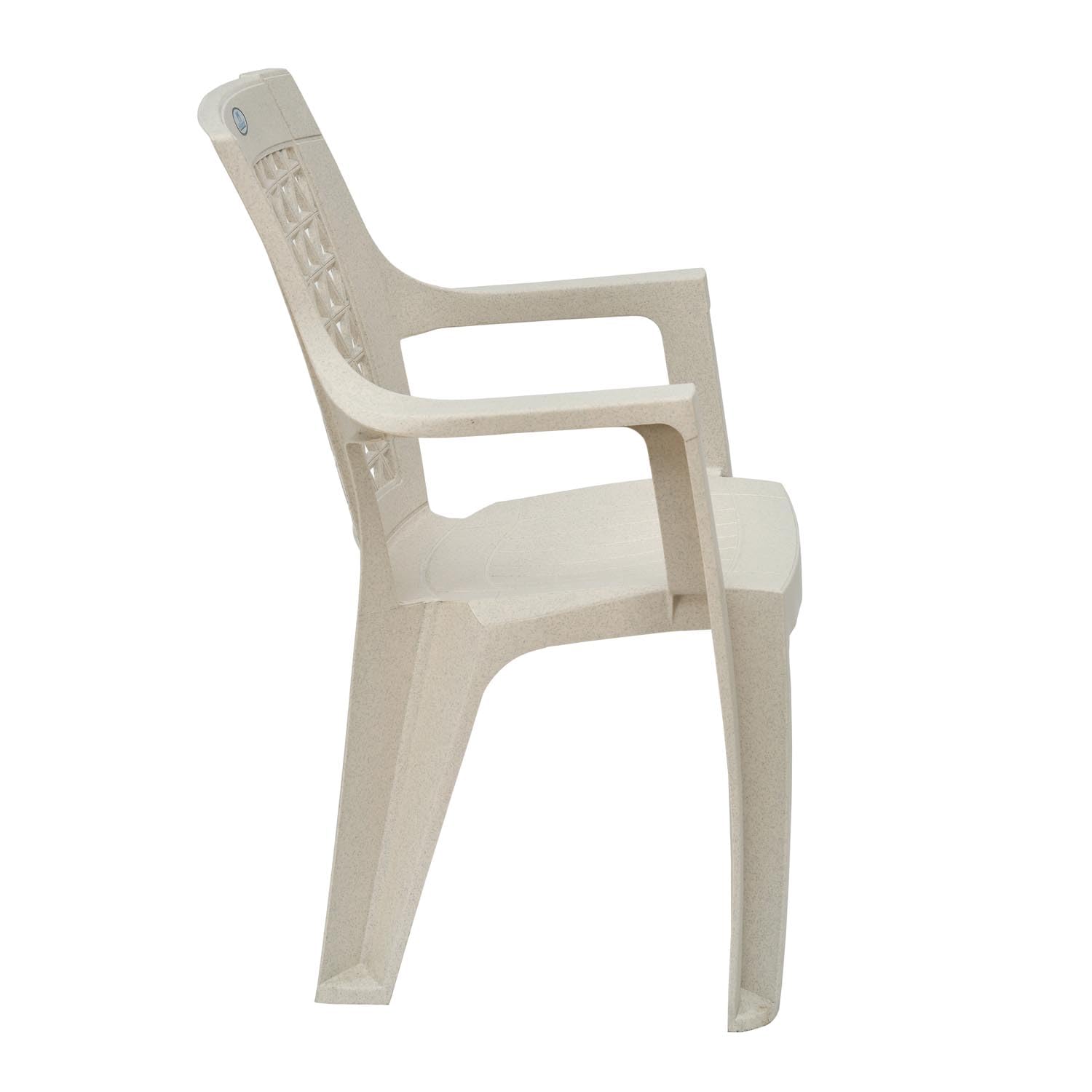Nilkamal Elevate Plastic Arm Chair (Marble Cream) 3
