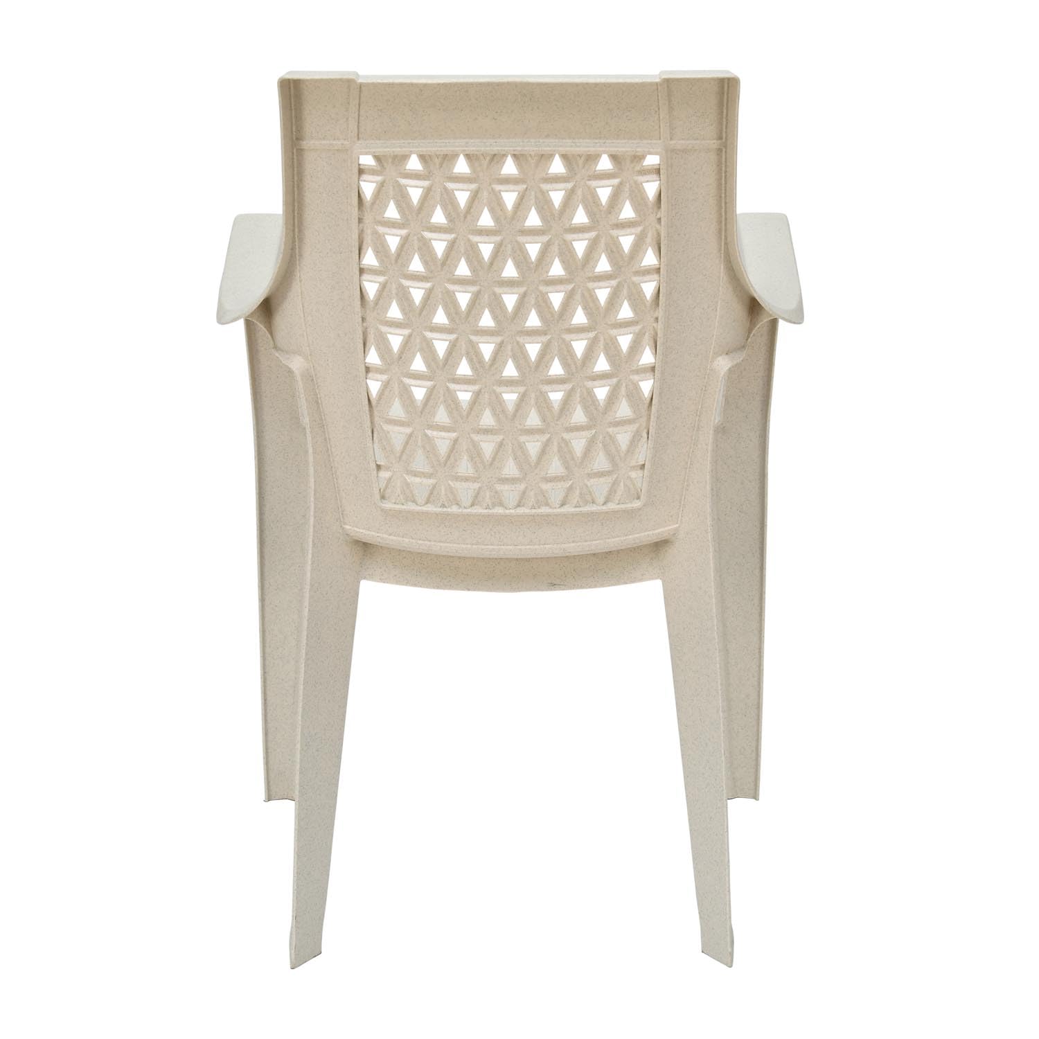 Nilkamal Elevate Plastic Arm Chair (Marble Cream) 5