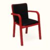 Nilkamal Luxe Full-Back Cushioned Plastic Chair (Bright Red & Black) 3