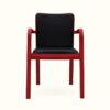 Nilkamal Luxe Full-Back Cushioned Plastic Chair (Bright Red & Black) 5
