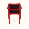Nilkamal Luxe Full-Back Cushioned Plastic Chair (Bright Red & Black) 6