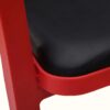 Nilkamal Luxe Full-Back Cushioned Plastic Chair (Bright Red & Black) 9