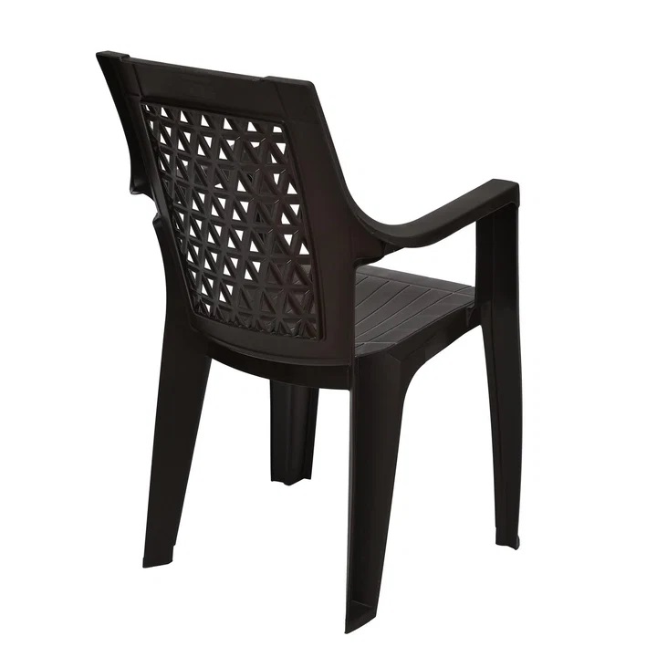 Nilkamal Elevate Plastic Arm Chair (Season Rust Brown) 5